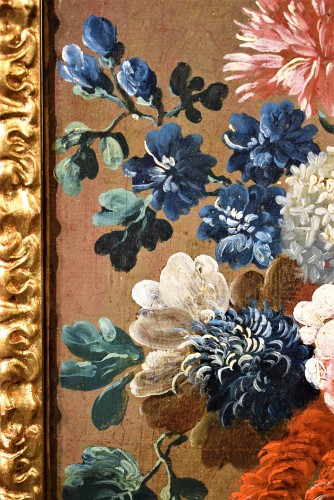 Antiquités - &quot;Couple Still Lifes of Flowers&quot; Master of Guardeschi Flowers, Venezia 18th 